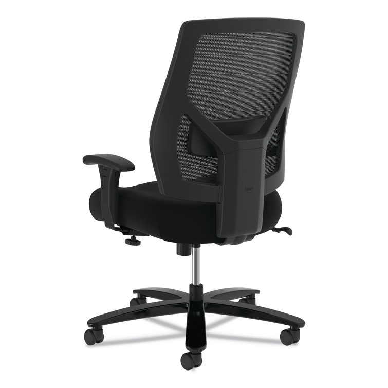 Modern High-Back Black Mesh & Fabric Big and Tall Office Chair