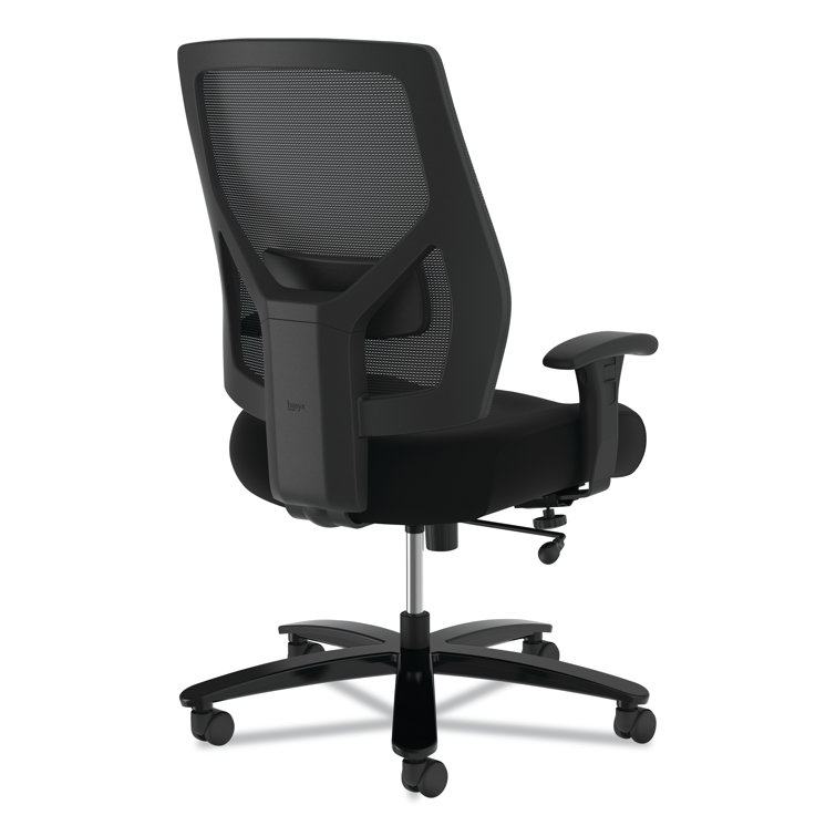 Modern High-Back Black Mesh & Fabric Big and Tall Office Chair