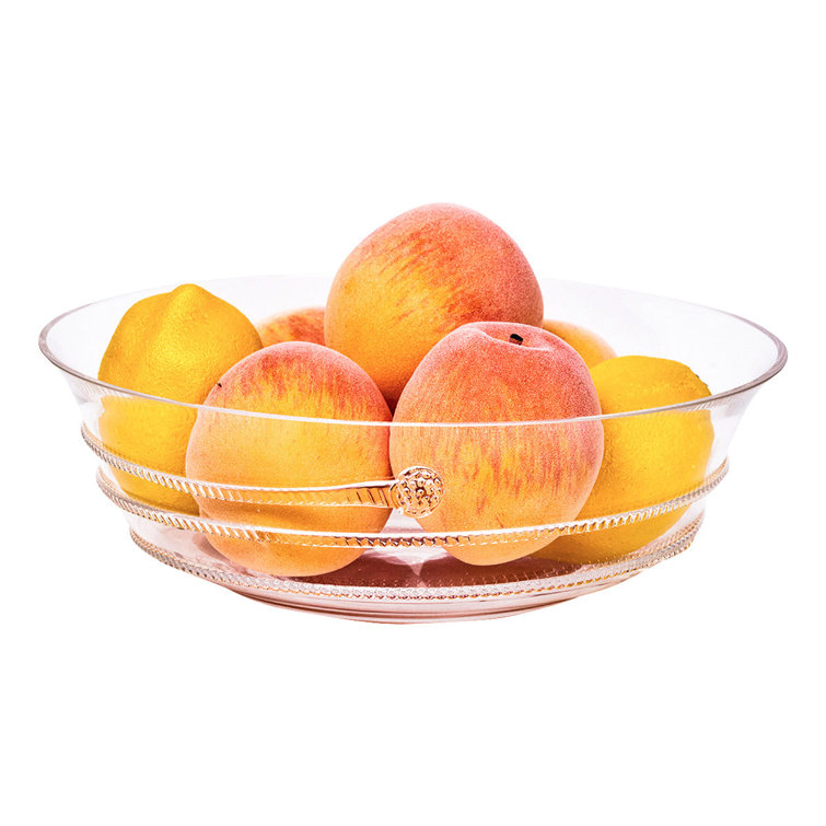 Amalia Bohemian Glass 10" Swirl Serving Bowl