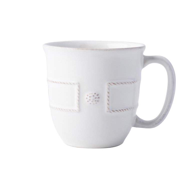 Whitewash Ceramic 5-Piece Dinnerware Set with French Panel Design