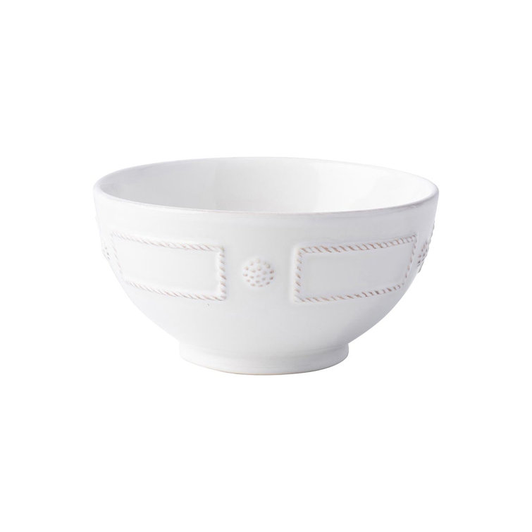 Whitewash Ceramic 5-Piece Dinnerware Set with French Panel Design