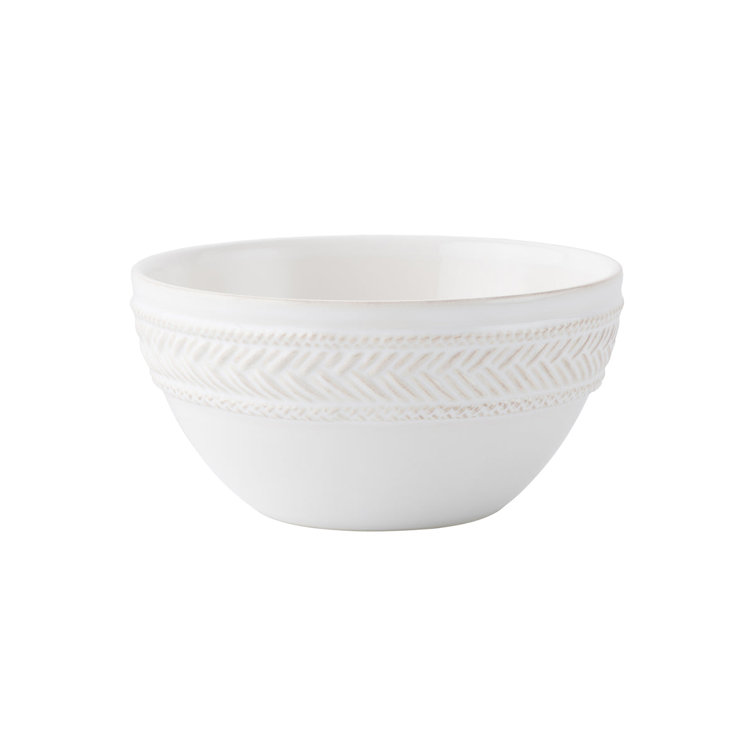 Whitewash Ceramic 16-Piece Braided Embellished Dinnerware Set