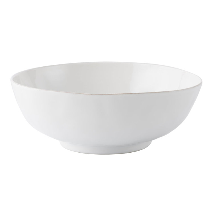 Rustic Whitewash Ceramic 3-Piece Serving Platter Set