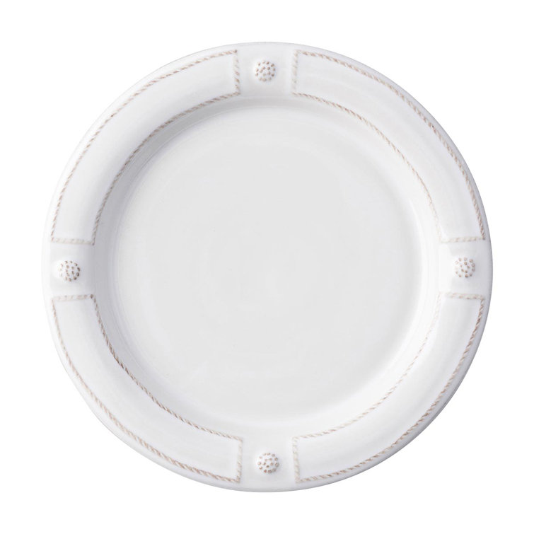 Whitewash Ceramic 5-Piece Dinnerware Set with French Panel Design