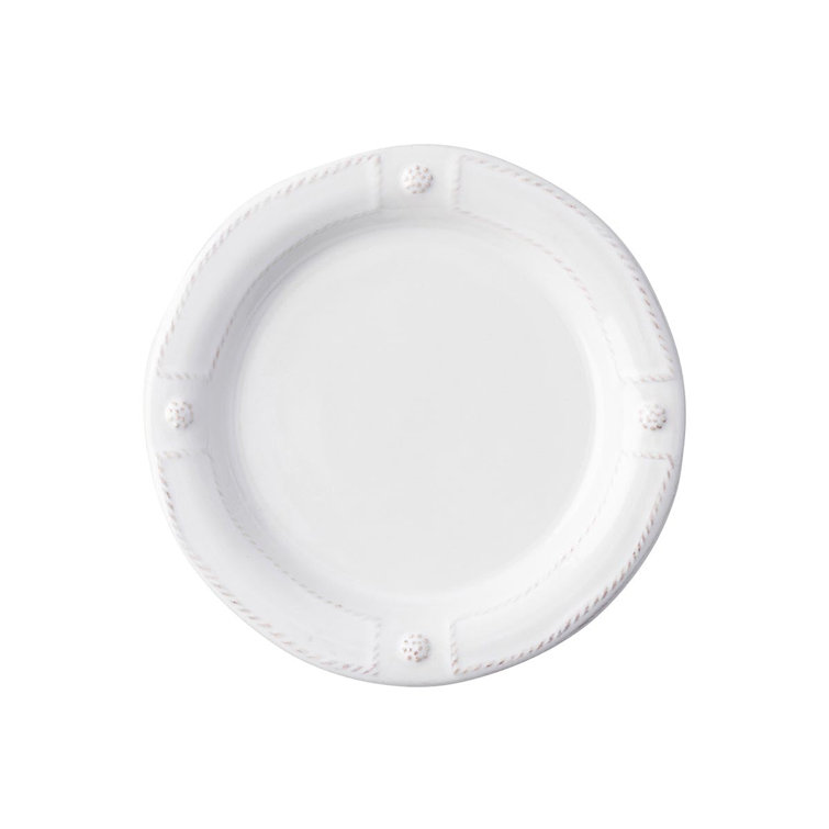 Whitewash Ceramic 5-Piece Dinnerware Set with French Panel Design