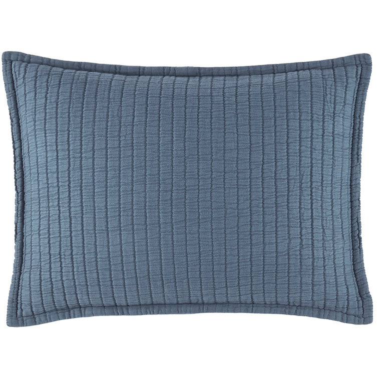Ink Blue Cotton Envelope Standard Sham
