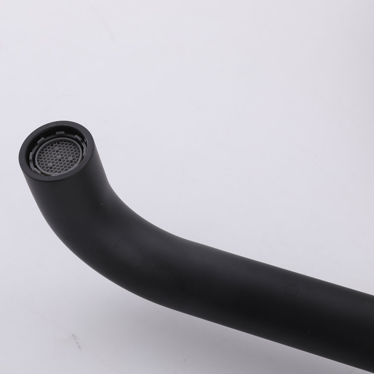 Matte Black Wall Mounted Solid Brass Dual Handle Bathroom Faucet