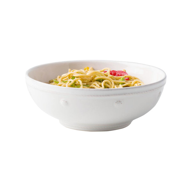 Classic Whitewash Ceramic Cereal & Fruit Bowl - Microwave Safe