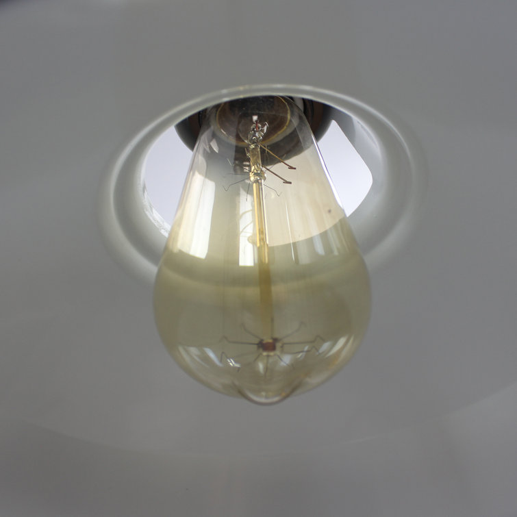Matte Black and White Industrial Barn Pendant Light