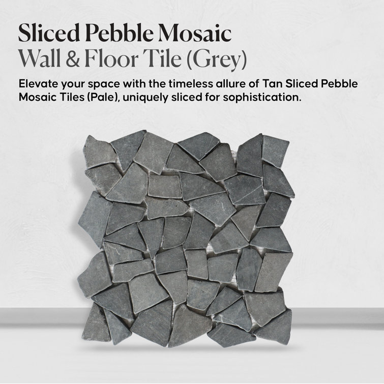 Gray Random Natural Stone Mosaic Tile for Walls and Floors