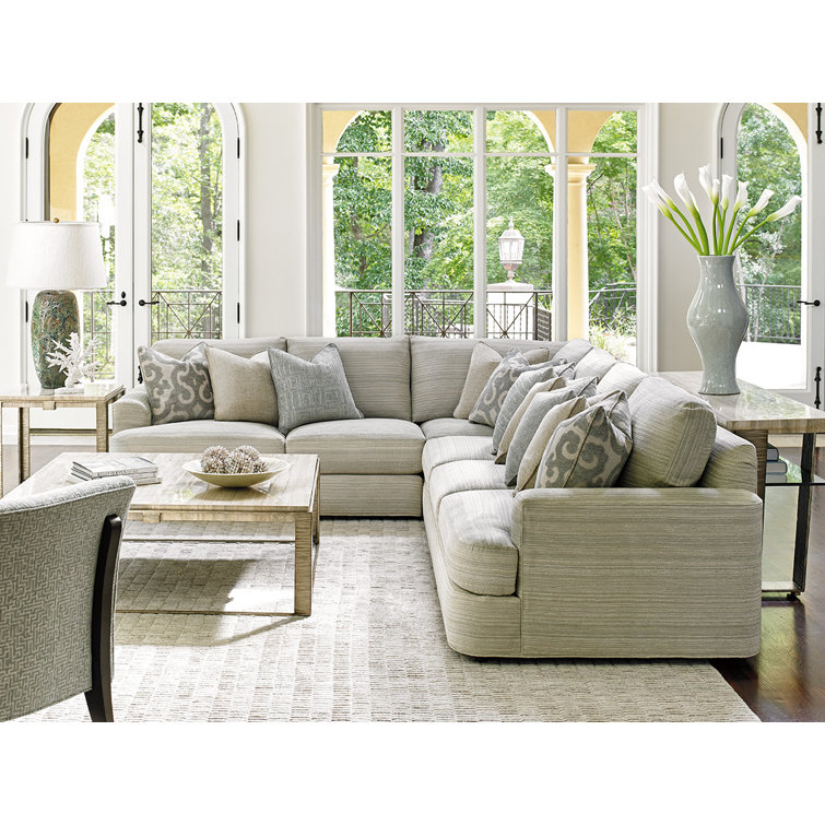 Contemporary Beige Silver Stone-Top Console with Storage