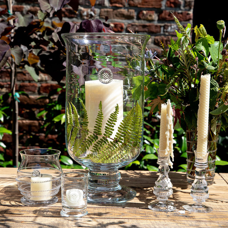 Amalia Spiral Bohemian Glass Votive and Vase, 4.5" H
