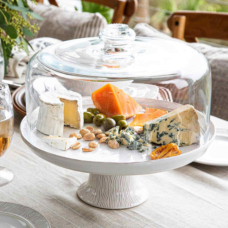 Portuguese Mouth-Blown Glass Elegance Cake Dome
