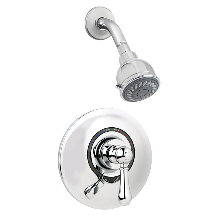 Allura Polished Chrome Single Handle Wall Mounted Shower System