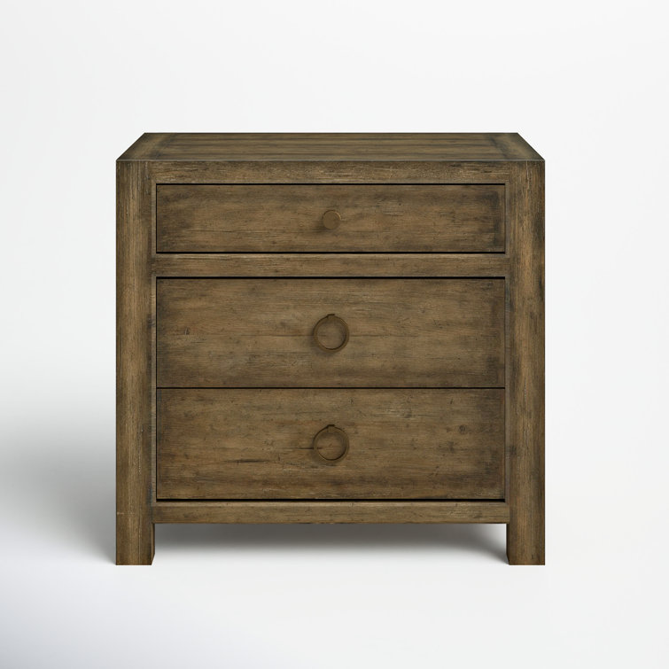 Malibu-Inspired Coastal Cool 3-Drawer Nightstand with USB Port