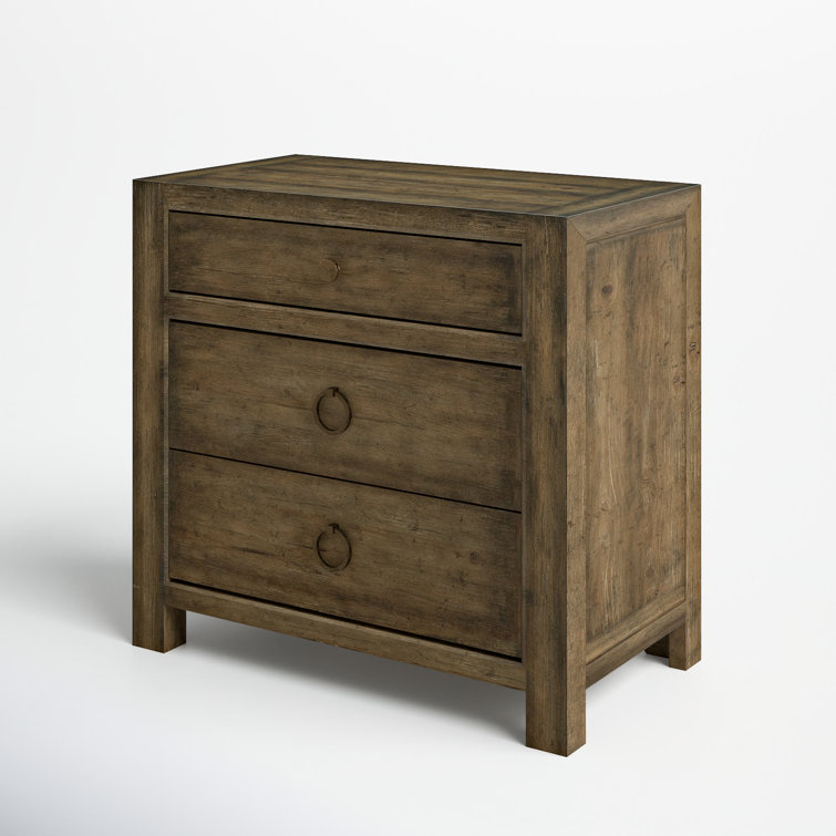 Malibu-Inspired Coastal Cool 3-Drawer Nightstand with USB Port
