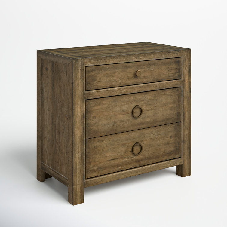 Malibu-Inspired Coastal Cool 3-Drawer Nightstand with USB Port