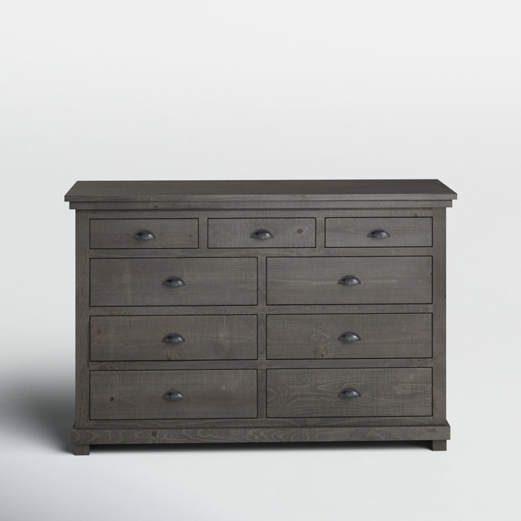 Willow Distressed Dark Gray 64" Transitional Farmhouse Dresser
