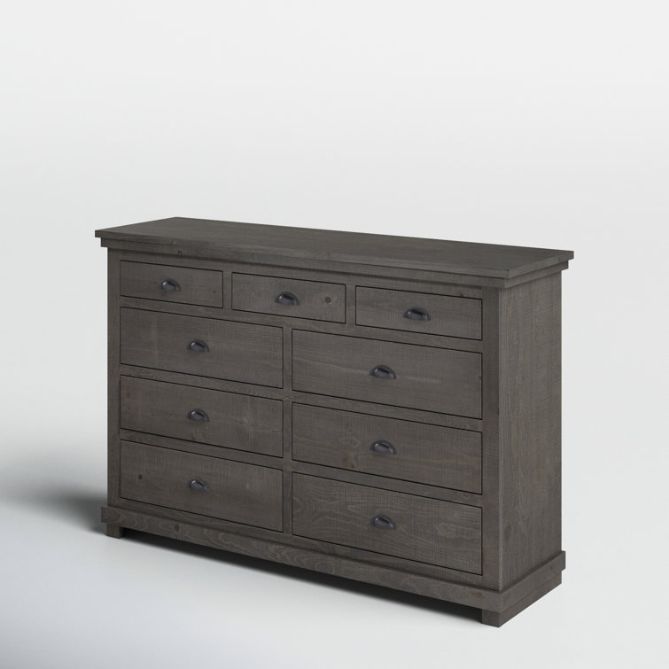 Willow Distressed Dark Gray 64" Transitional Farmhouse Dresser