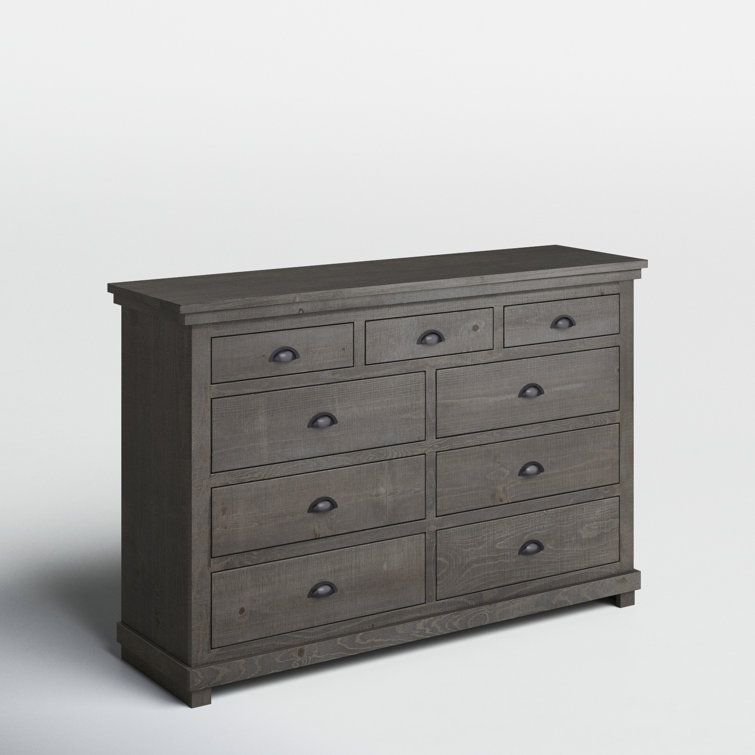 Willow Distressed Dark Gray 64" Transitional Farmhouse Dresser