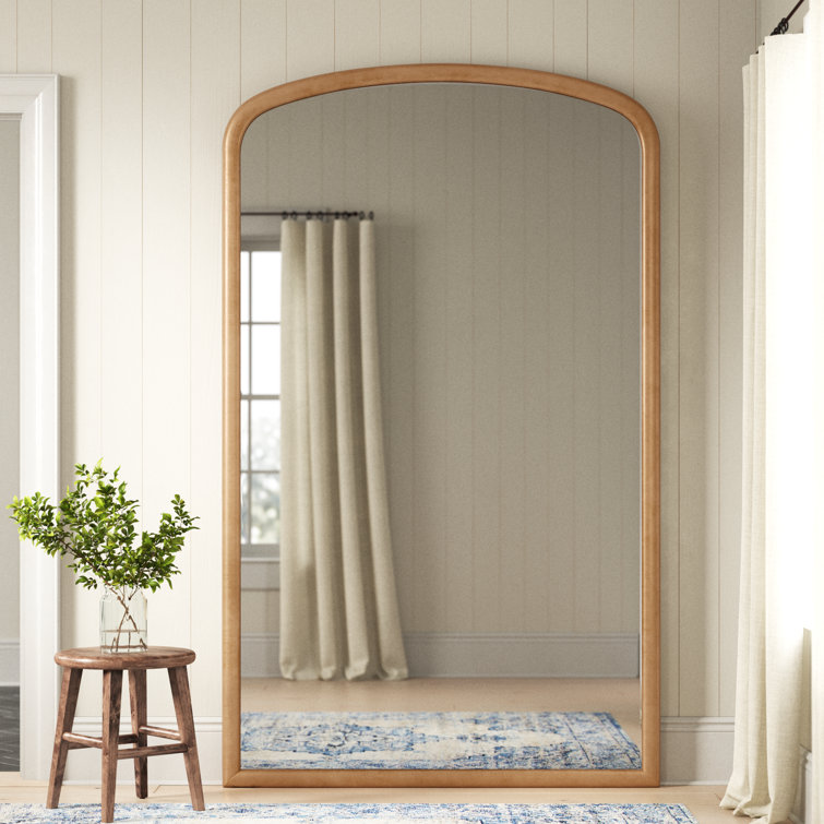 Brookings Transitional Full-Length Gold Leaner Mirror 52x86