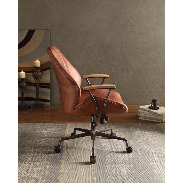 Hamilton Cocoa Brown Top Grain Leather Swivel Executive Chair
