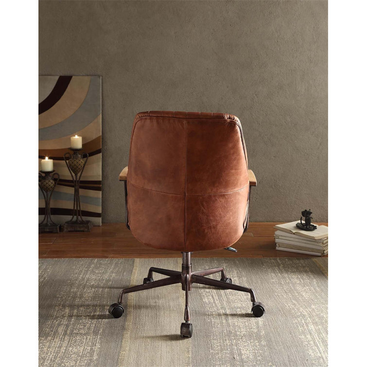 Hamilton Cocoa Brown Top Grain Leather Swivel Executive Chair