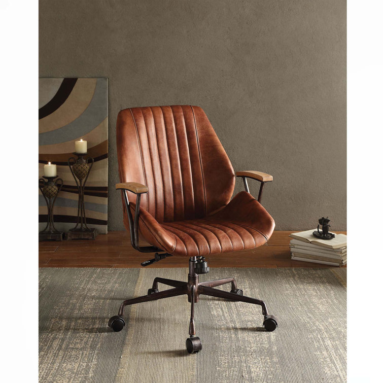 Hamilton Cocoa Brown Top Grain Leather Swivel Executive Chair