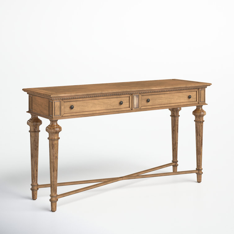 Wellington Hall Beige Rectangular Sofa Table with Storage