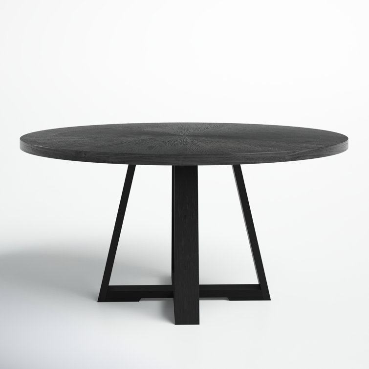 Evalee 60'' Round Black Oak Dining Table