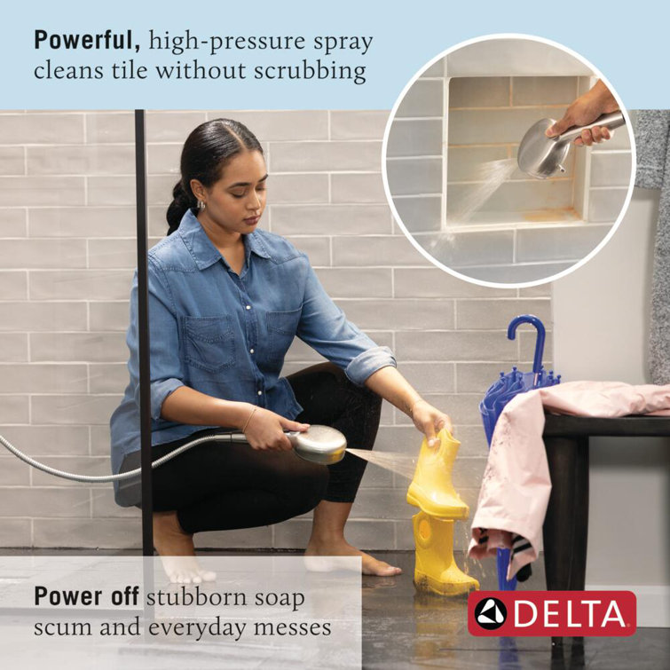 SpotShield Brushed Nickel Multi-Function Handheld Shower Head