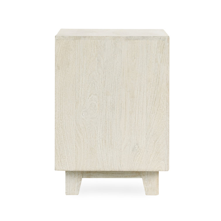 Lorinda Light Brown Mango Wood 1-Drawer Nightstand