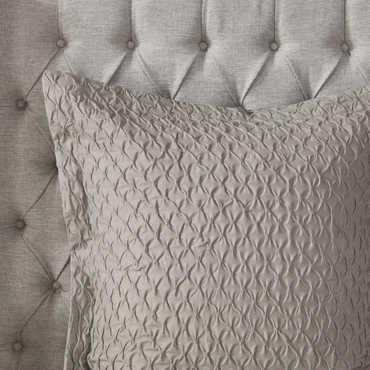 Ivory Jacquard Queen 8-Piece Cotton Bedspread Set