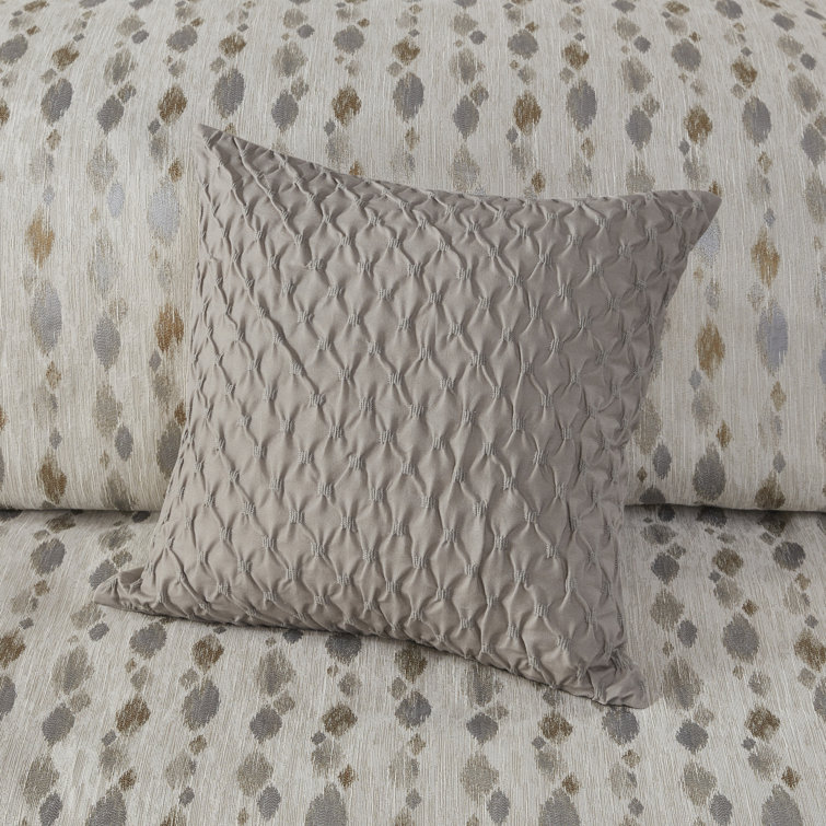 Ivory Jacquard Queen 8-Piece Cotton Bedspread Set