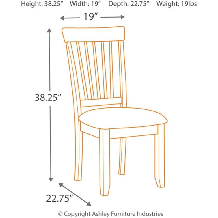 Rustic Brown Microfiber Upholstered Side Chair Set