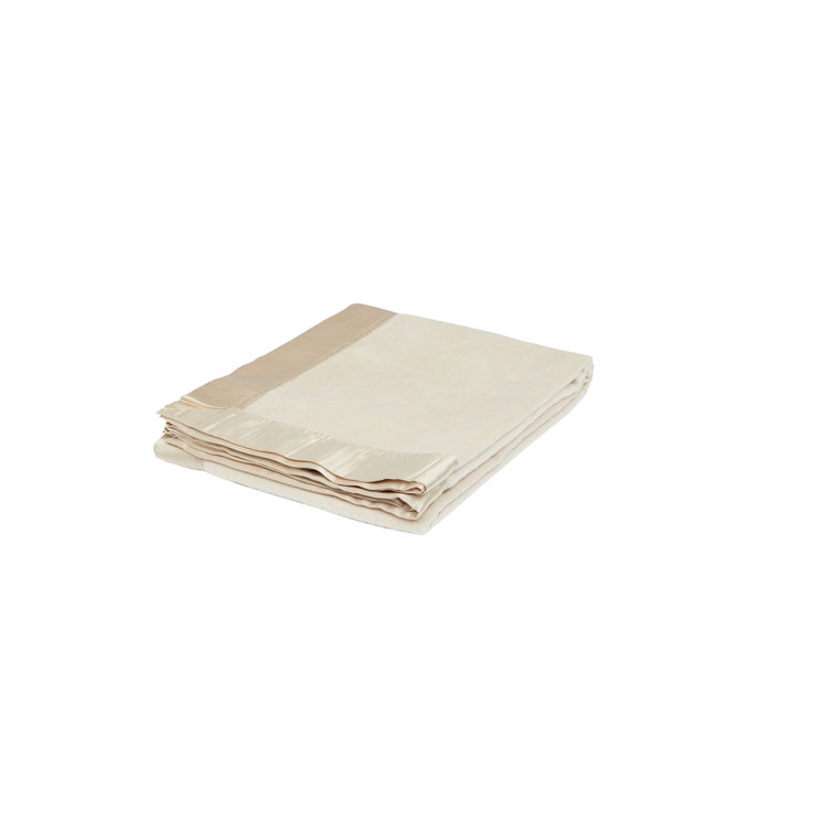 King Size Biscuit Silk Border Throw Blanket