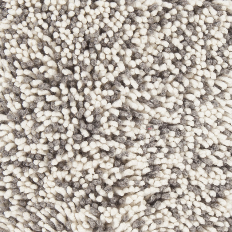 Handmade Eleanor Gray Shag Wool Rectangular Rug 7'9" x 10'6"