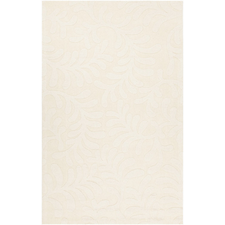 Ivory Elegance 5' x 8' Hand-Tufted Wool Rectangular Rug