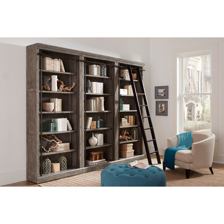 Avondale Traditional Adjustable 5-Shelf Oak Bookcase in Brown