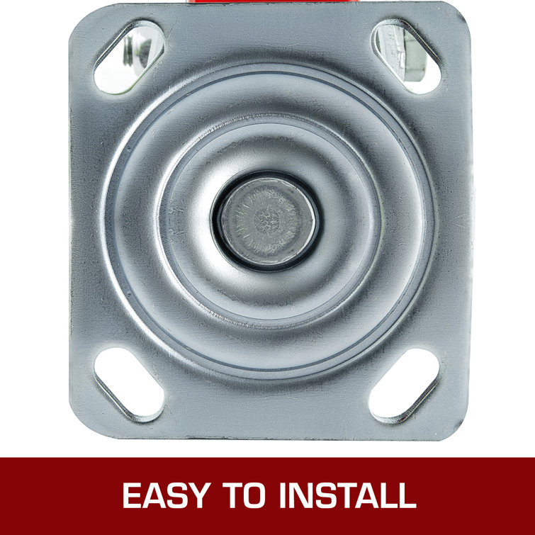 Heavy Duty 6" Polyurethane Swivel and Rigid Casters with Brake