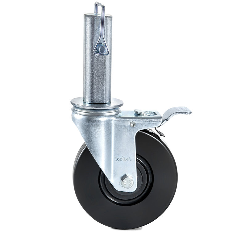 Heavy Duty 8-Inch Rubber Swivel Caster with Brake