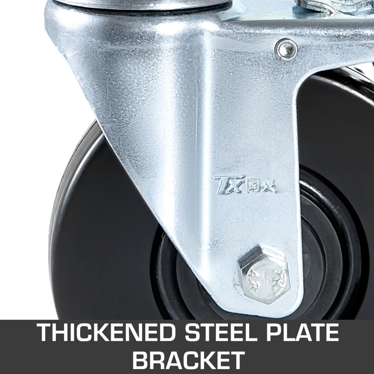 Heavy Duty 8-Inch Rubber Swivel Caster with Brake