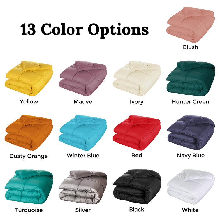 Twin Red Microfiber Reversible Comforter with Down Alternative Fill