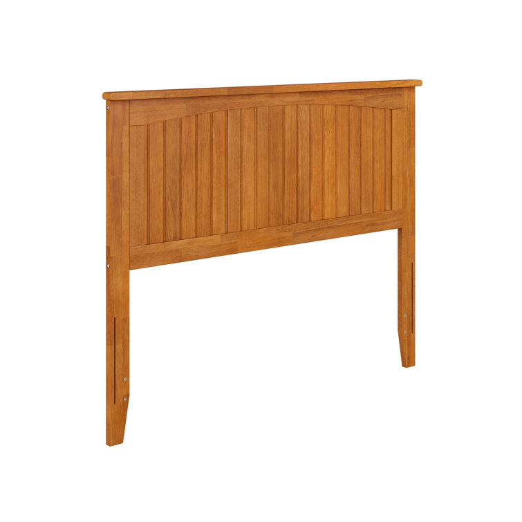 Full Light Toffee Rubberwood Coastal Cottage Panel Headboard