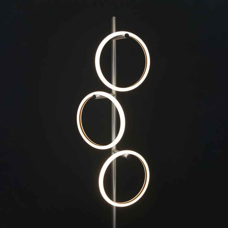 Saturn 66" Silver LED 3-Light Floor Lamp