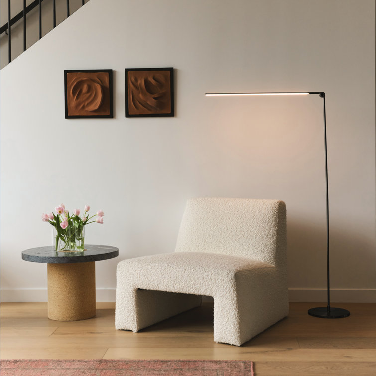 Libra Black Adjustable LED Floor Lamp with 3-Way Switch