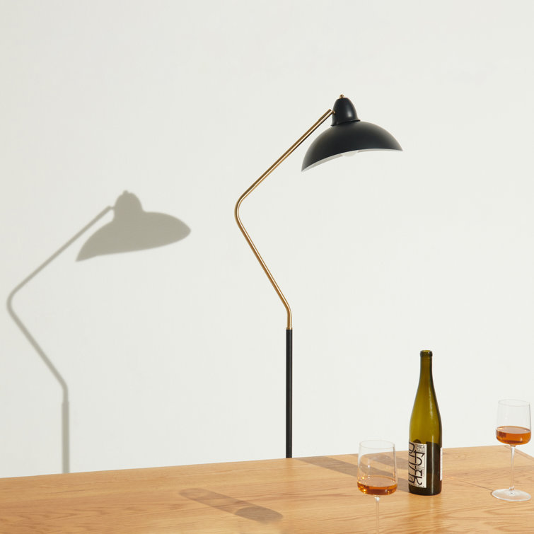 Arcadian Swoop Adjustable Black LED Floor Lamp for Kids