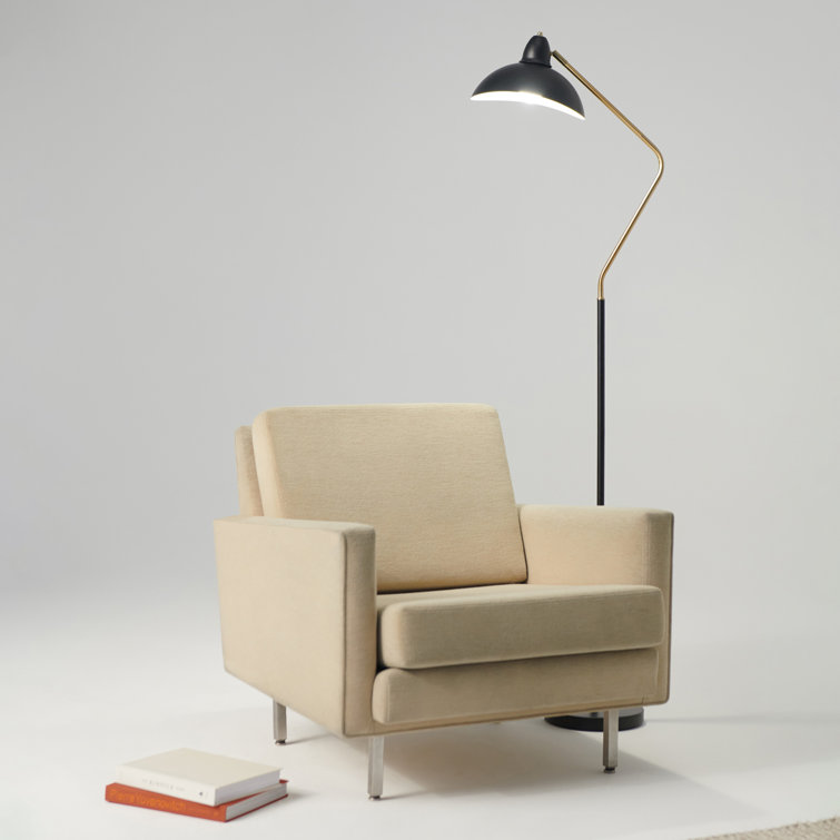 Arcadian Swoop Adjustable Black LED Floor Lamp for Kids