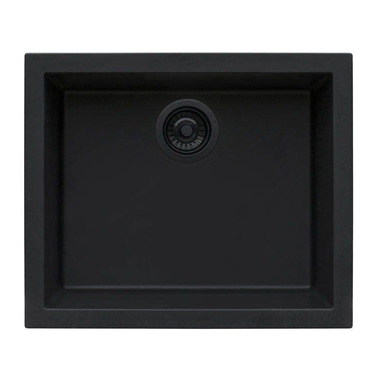 Midnight Black Granite Composite Single Bowl Kitchen Sink