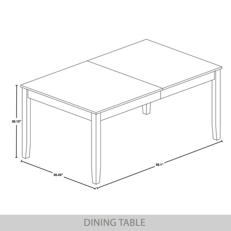 Gray Linen Upholstered 7-Piece Dining Set with 59" Rectangular Table